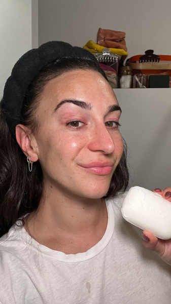 Wohlner immediatley after using the PanOxyl Acne Treatment Bar